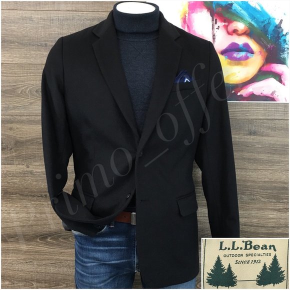 L.L. Bean Other - LL Bean Mens Blazer Sport Coat Sport Jacket Wool Cashmere 44L Men Casual Suits